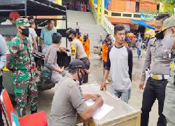 Razia Yustisi Pertama Puluhan Warga Inhu Terjaring Tak Pakai Masker