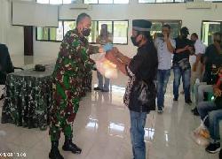 Kodim 0303 Bengkalis Berikan Bantuan Sembako Pada Wartawan