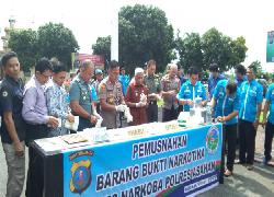 Polres Asahan Musnahkan Narkotika,Ini Kata Bupati Asahan