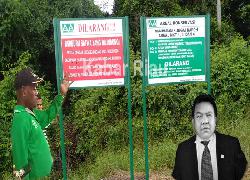 Aneh, Setelah Dua Warga Ditangkap Muncul Plang Areal Konservasi Musi Mas