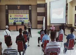 Satlantas Polres Rohil Gelar Pelatihan Program Peduli Keselamatan Polri 2020 Bagi Para Sopir Dan Tukang Becak