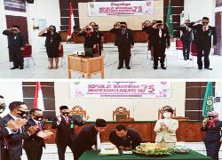 Pengadilan Negeri Rohil Gelar Upacara HUT Mahkamah Agung RI ke - 75 Secara Virtual