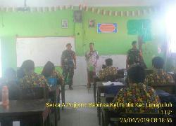 Babinsa Koramil 04/Limapuluh Berikan Materi Wasbang