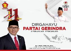 11 Tahun Usia Partai Garindra Fadli Zon Sembahkan Puisi