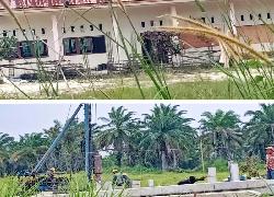 Bangun Puskesmas DiBanjar XII ! Kontraktor Gunakan Fasilitas Gedung SMK Untuk Penyimpanan Bahan Material