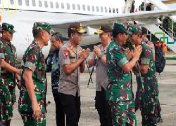 Panglima TNI Marsekal Hadi Tjahjanto dan Kapolri Jenderal Pol Idham Azis Tiba di Riau